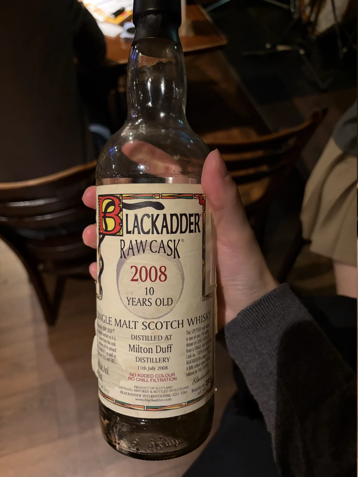 Miltonduff 2008 bottle