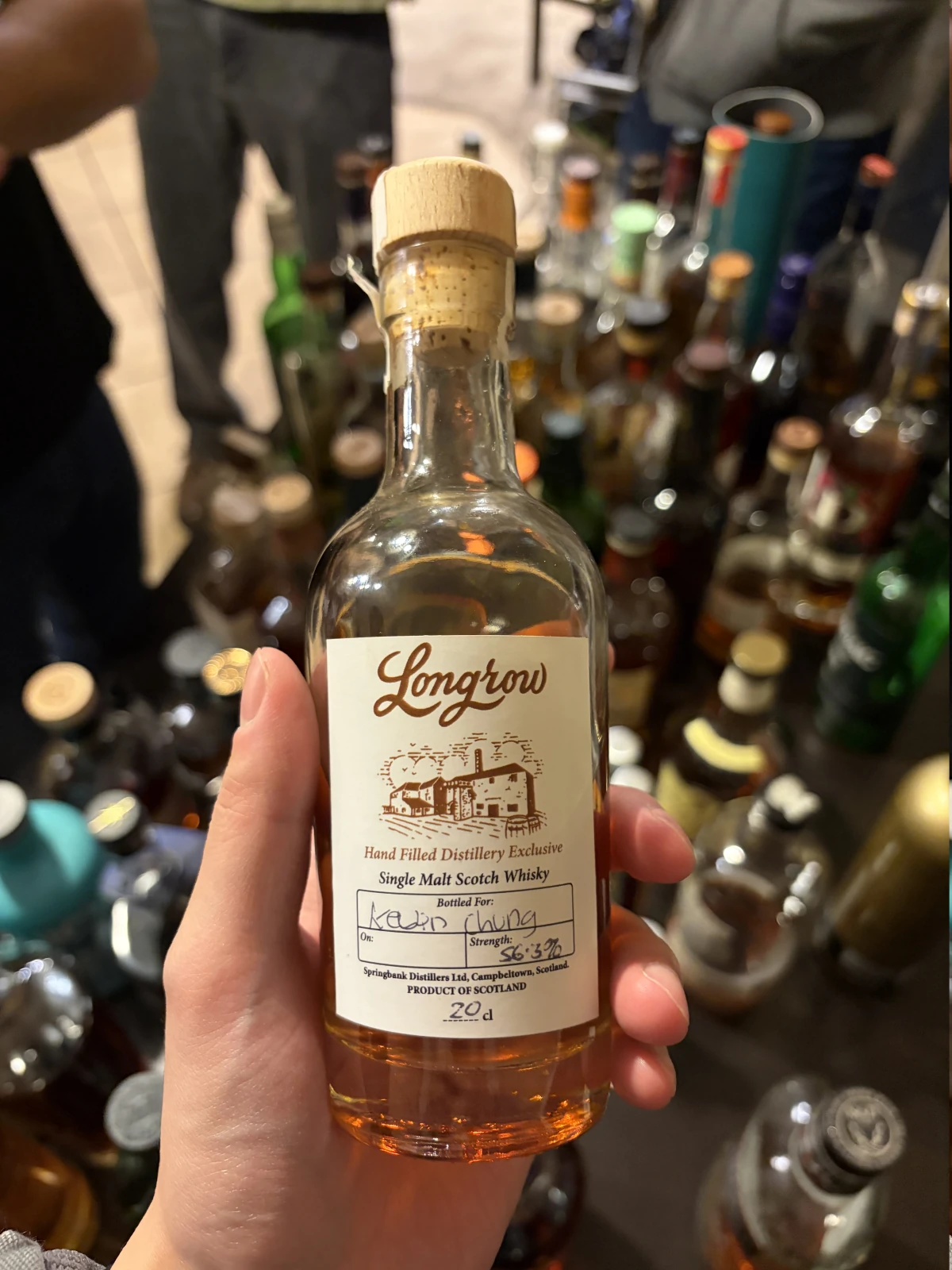 Longrow Handfilled bottle