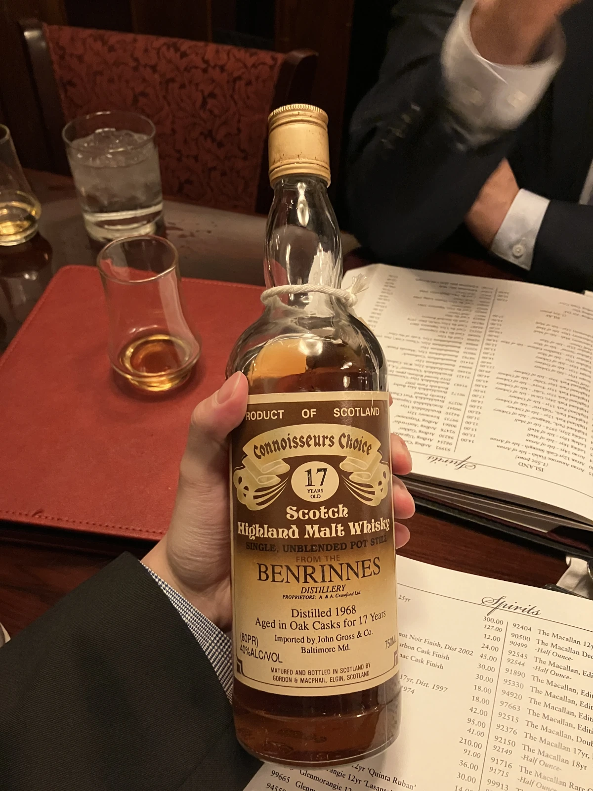 Benrinnes 1968 bottle