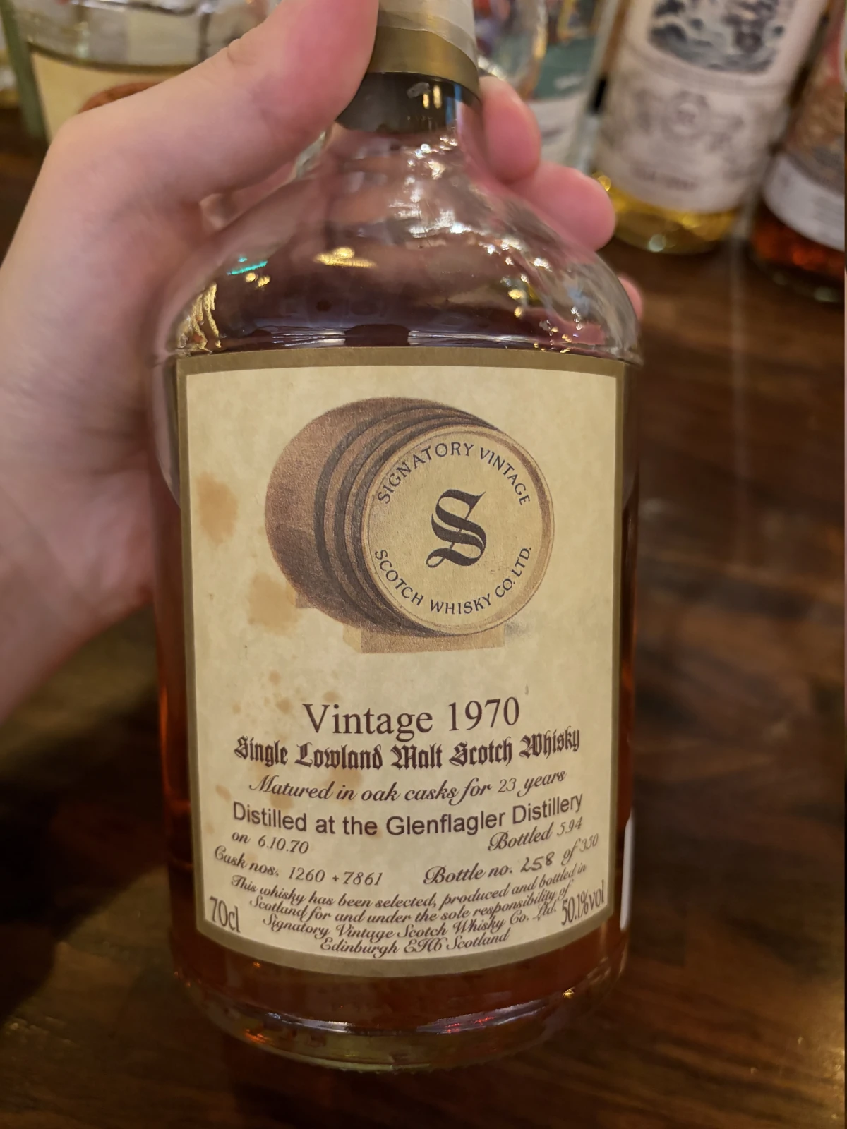 Glen Flagler 1970 bottle