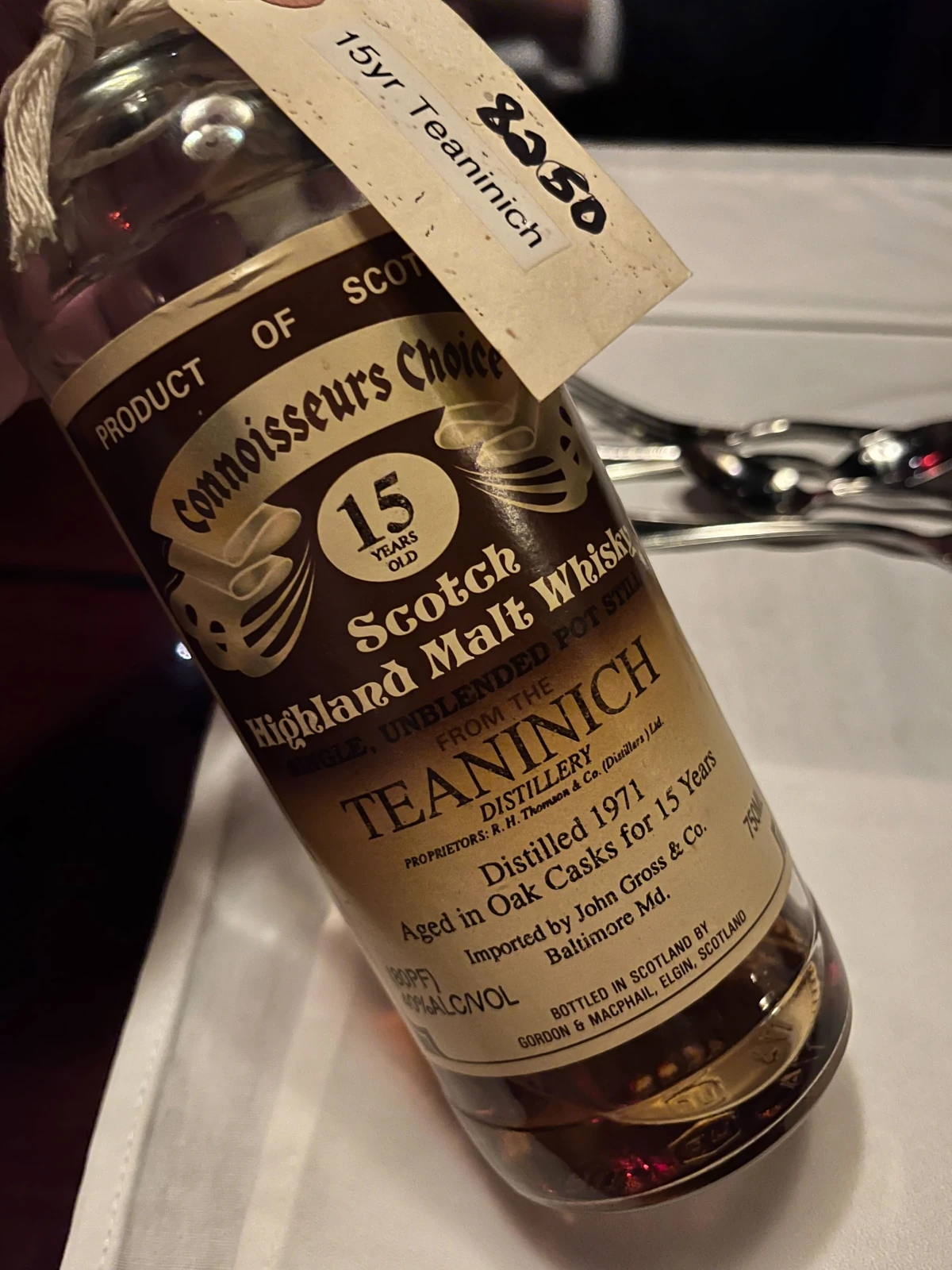 Teaninich 1971 bottle